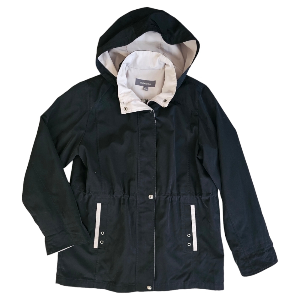 Liz Claiborne rain jacket with hood. Large